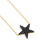 Star Pendant Necklace in Black