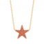 Star Pendant Necklace in Orange