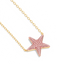 Star Pendant Necklace in Pink