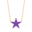 Star Pendant Necklace in Violet