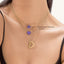 Star Pendant Necklace in Violet