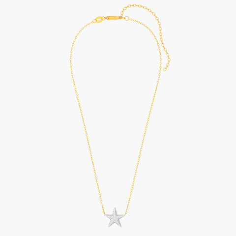 Star Pendant Necklace in White