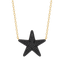 Star Pendant Necklace in Black