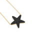Star Pendant Necklace in Black