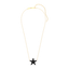 Star Pendant Necklace in Black