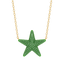 Star Pendant Necklace in Green