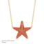 Star Pendant Necklace in Orange