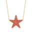 Star Pendant Necklace in Orange