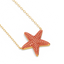 Star Pendant Necklace in Orange