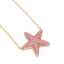Star Pendant Necklace in Pink
