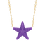 Star Pendant Necklace in Violet