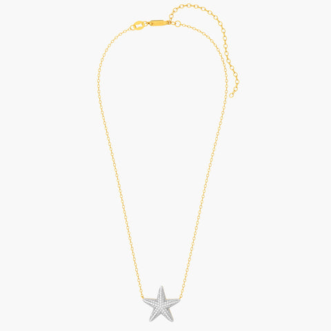 Star Pendant Necklace in White