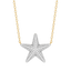 Star Pendant Necklace in White