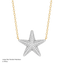 Star Pendant Necklace in White