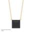 Cube Pendant Necklace in Black