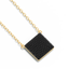 Cube Pendant Necklace in Black