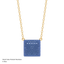 Cube Pendant Necklace in Blue