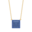 Cube Pendant Necklace in Blue