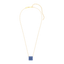Cube Pendant Necklace in Blue