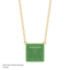 Cube Pendant Necklace in Green
