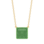 Cube Pendant Necklace in Green