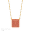 Cube Pendant Necklace in Orange