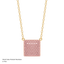 Cube Pendant Necklace in Pink