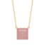 Cube Pendant Necklace in Pink