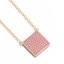 Cube Pendant Necklace in Pink