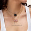 Cube Pendant Necklace in Pink