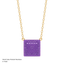 Cube Pendant Necklace in Violet