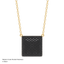 Cube Pendant Necklace in Black