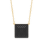 Cube Pendant Necklace in Black