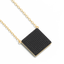 Cube Pendant Necklace in Black