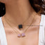 Cube Pendant Necklace in Black