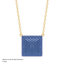 Cube Pendant Necklace in Blue