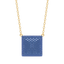 Cube Pendant Necklace in Blue