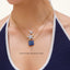 Cube Pendant Necklace in Blue