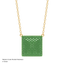 Cube Pendant Necklace in Green