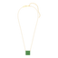 Cube Pendant Necklace in Green
