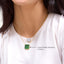 Cube Pendant Necklace in Green