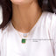 Cube Pendant Necklace in Green