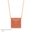 Cube Pendant Necklace in Orange