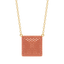 Cube Pendant Necklace in Orange