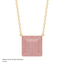 Cube Pendant Necklace in Pink