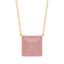 Cube Pendant Necklace in Pink