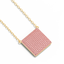 Cube Pendant Necklace in Pink