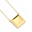 Cube Pendant Necklace in Gold