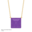 Cube Pendant Necklace in Violet