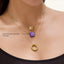 Cube Pendant Necklace in Violet